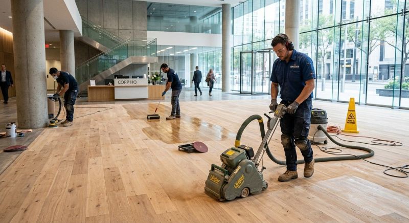Our team working on Wood Floor Service projects in Scottsdale, AZ