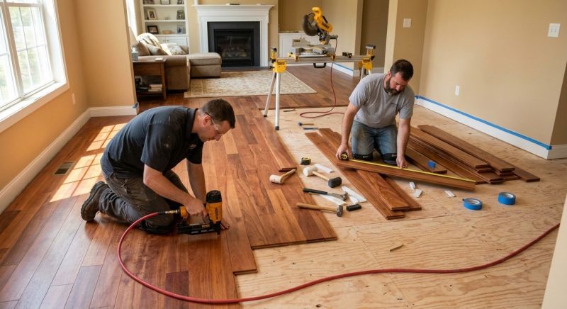 Cherry Floor Installation in Gilbert, AZ
