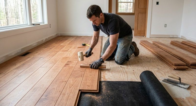Cherry Floor Installation in Scottsdale, AZ