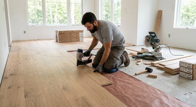White Oak Floor Installation in Scottsdale, AZ